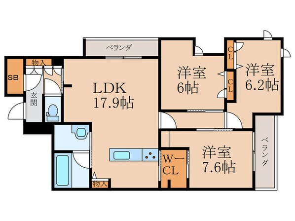 Heritage　NAKAI　Manoirの物件間取画像